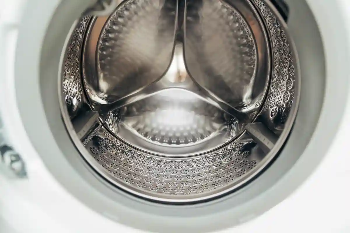 Stainless steel drum of a front-load washing machine, where many washing machine repair problems in Kingston start